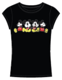 Juniors Lounging Sited Classic Mickeys Black Tee