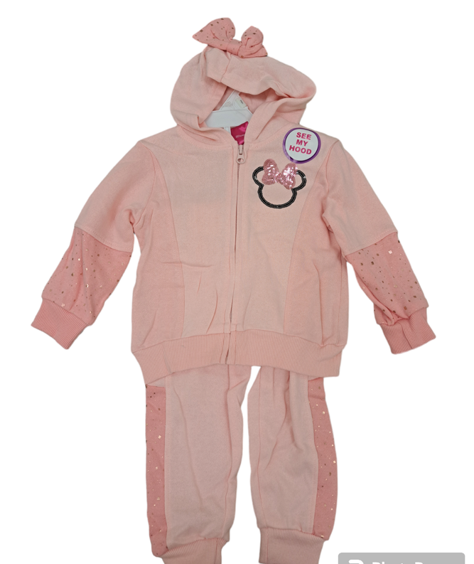 Disney Girl's Minnie Mouse Hoodie W Ears and pants
