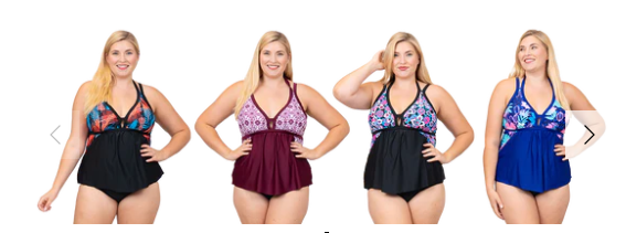 Women's Plus Size Fashion Separate Tankini Top Asstd
