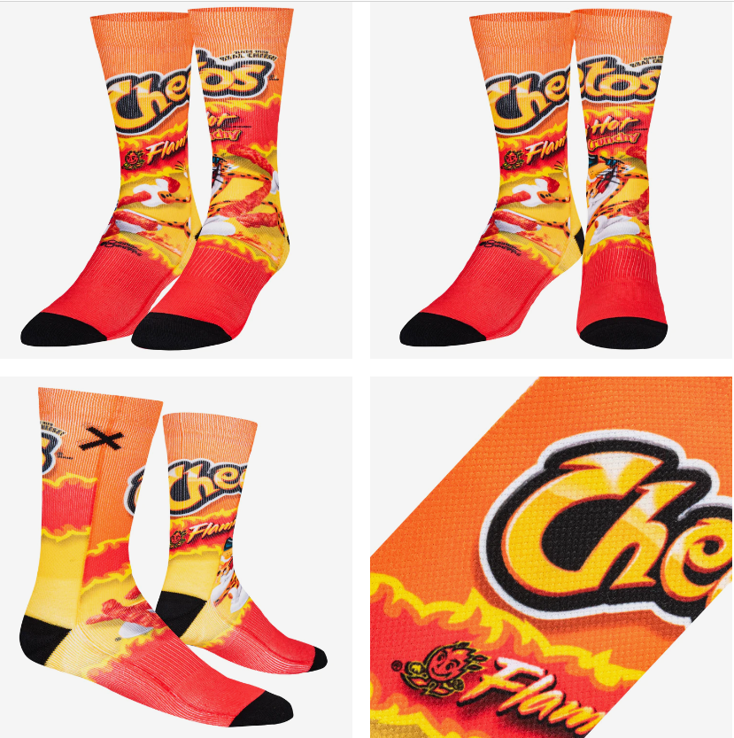 Cheetos Flamin Hot - Mens Crew Straight - Odd Sox