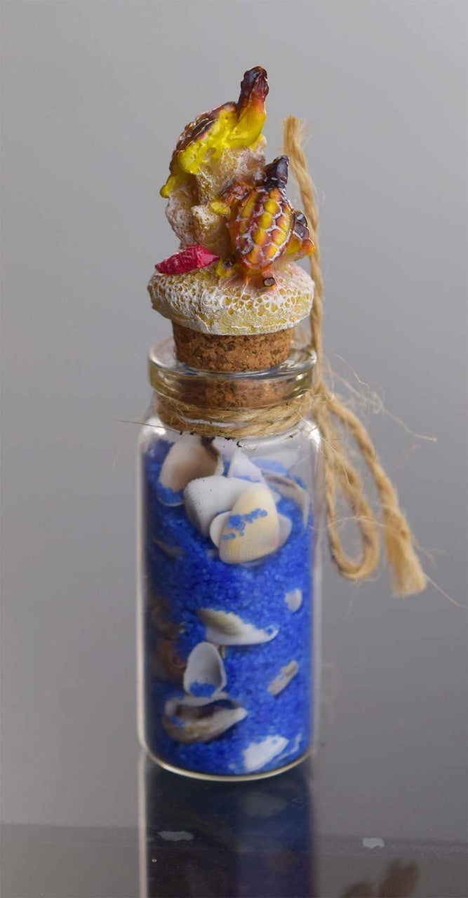 Sea Turtle Sand Bottle Magnet 3 1/2