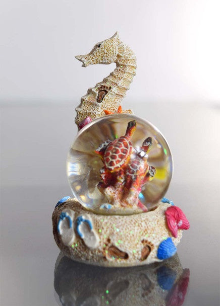 Seahorse & Turtle 45mm Water Globe