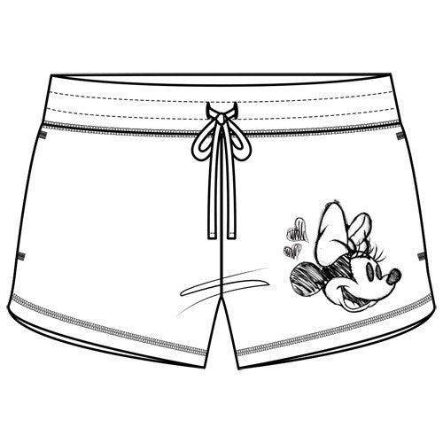 Juniors Minnie Sketch Athleisure Shorts