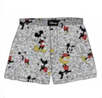 Disney Men's Boxer Heather Gray Mickey Outline