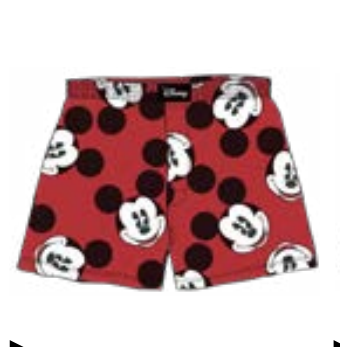 Disney Men's Boxer Mickey Big Face Red