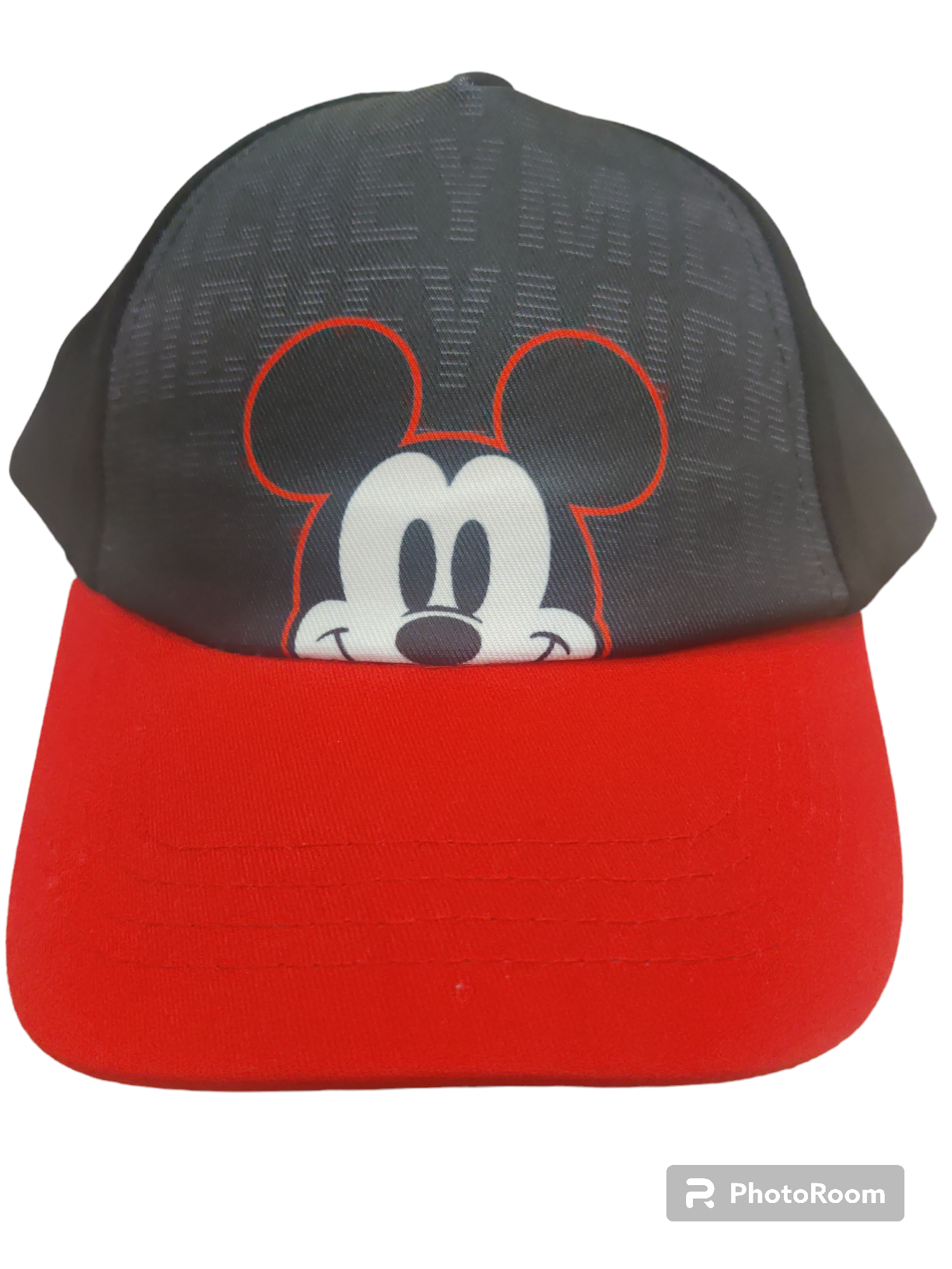 Disney Mickey Peeking Red/Black Baseball Hat