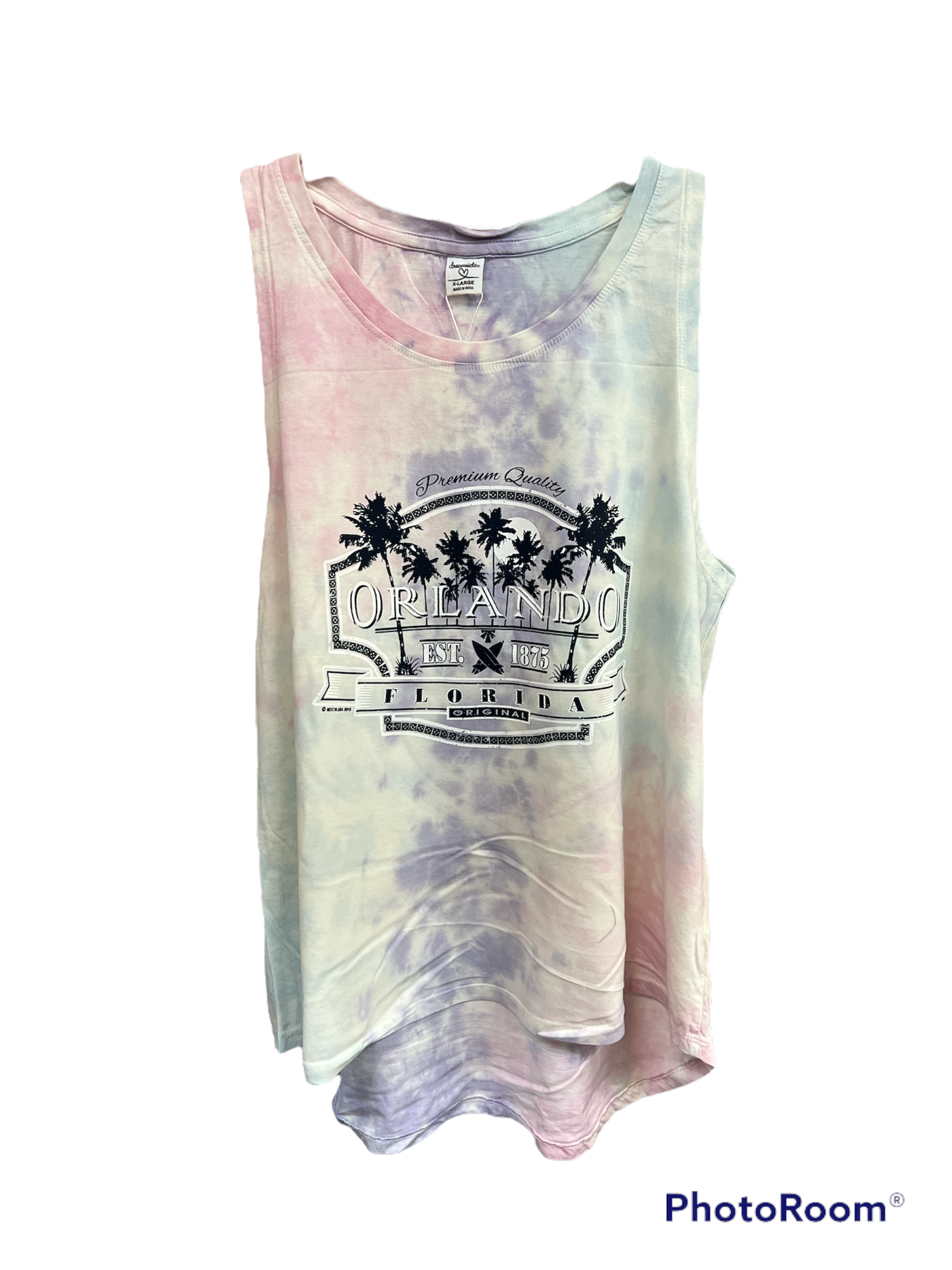 Women`s Tie-dye Tank Top Orlando Florida Bubble Berry