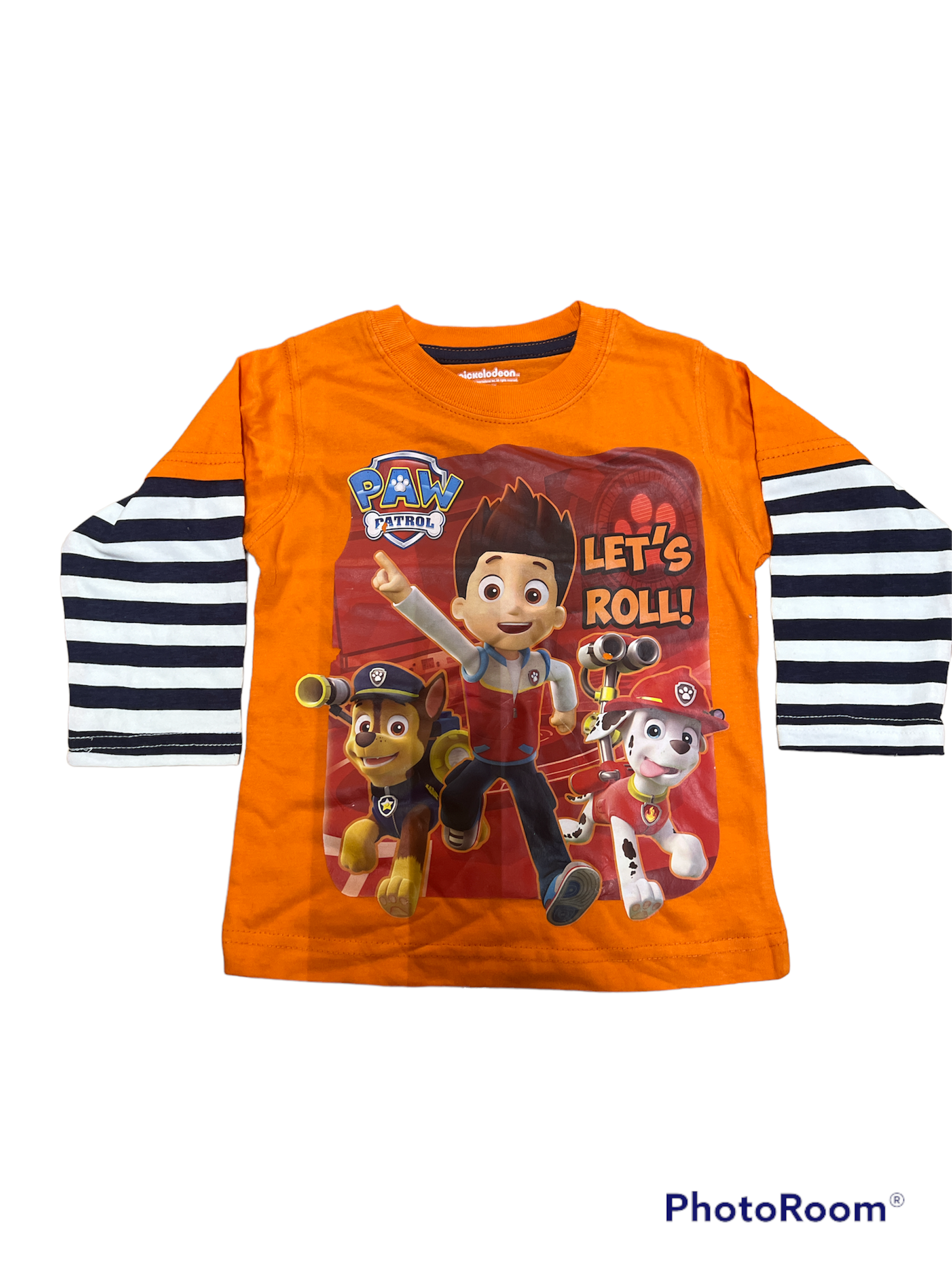 CLEARANCE Toddlers Paw Patrol Let`s Roll! Orange Shirt