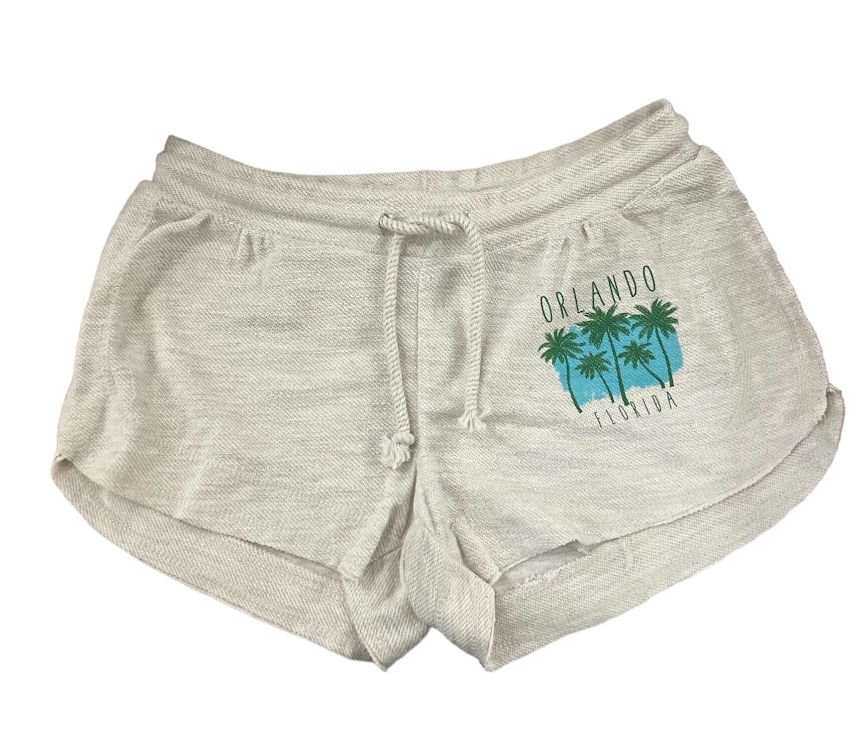 Juniors Orlando Florida Palm Trees Reverse Terry Shorts