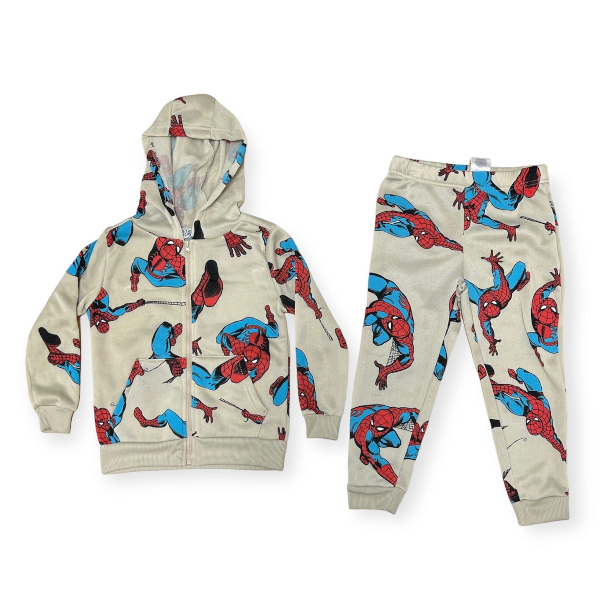 Kids 2 Pack Spiderman Zipped Hoodie with Pants