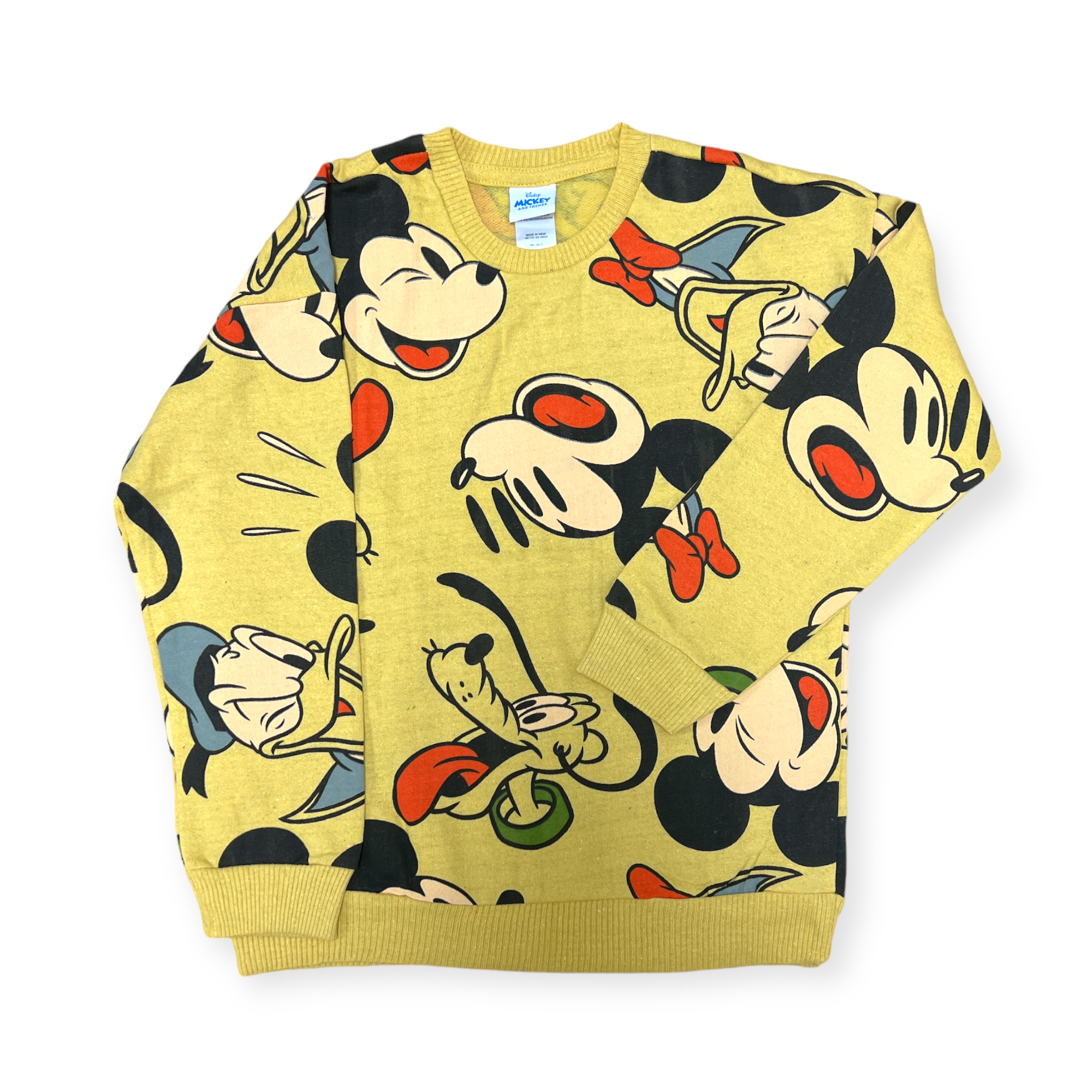 Kids Disney Mickey and Friends Sweatshirt, Dark Yellow