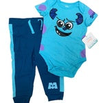 Disney Monster Sully Bodysuit &Jogger Set For Newborn