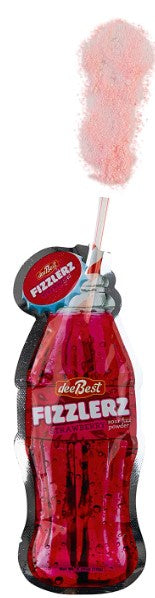 Fizzlerz Sour Strawberry Kosher Candy Powder Soda Bottle Shape