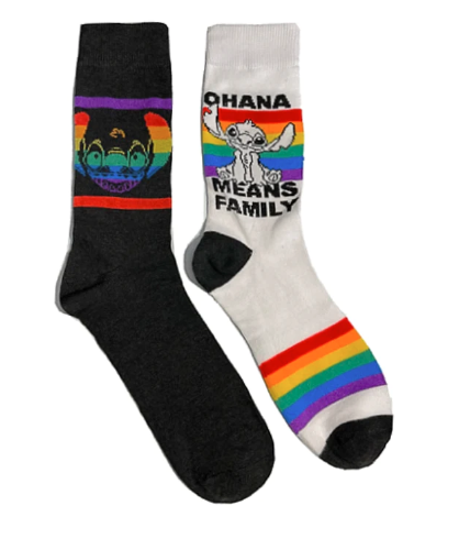 Stitch 2pk Mens Crew Socks Size 6.5-12