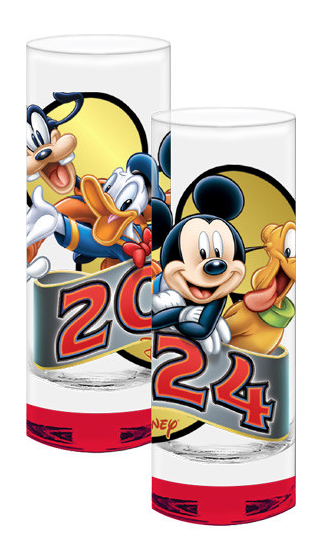 Mickey & Gang 2024 Shot Glass Red Bottom