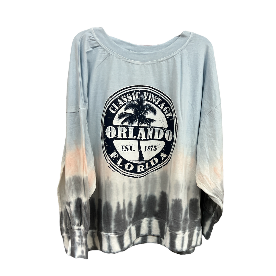 Adult Long Sleeve Orlando Tie Dye Classic Vintage Sky Dream