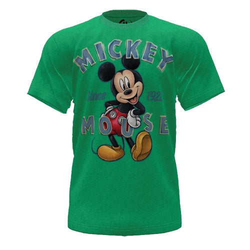 Mickey Mouse Kelly Green Heather Youth Shirt