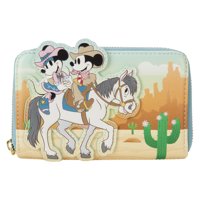 Disney Western Mickey & Minnie Zip Around Wallet