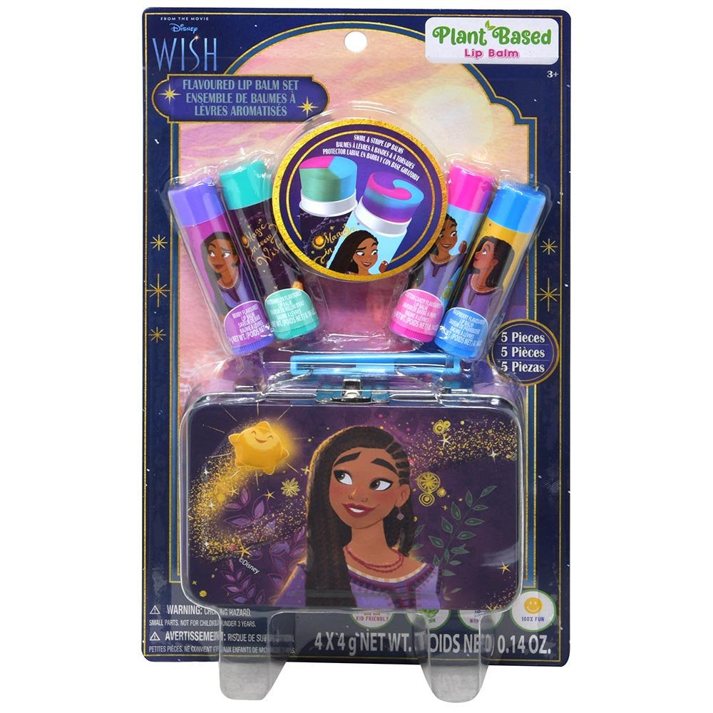 Disney Wish 4pk Lip Balm with Tin on Card