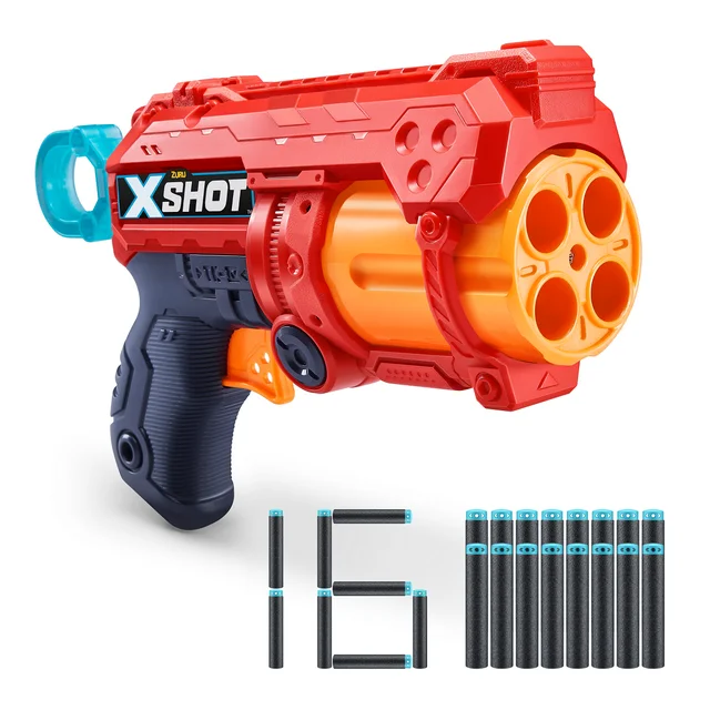 X-Shot Excel Fury 4 Foam Nerf Dart Blaster (16 Darts) by ZURU X-Shot Excel Fury 4 Foam Nerf Dart Blaster (16 Darts) by ZURU