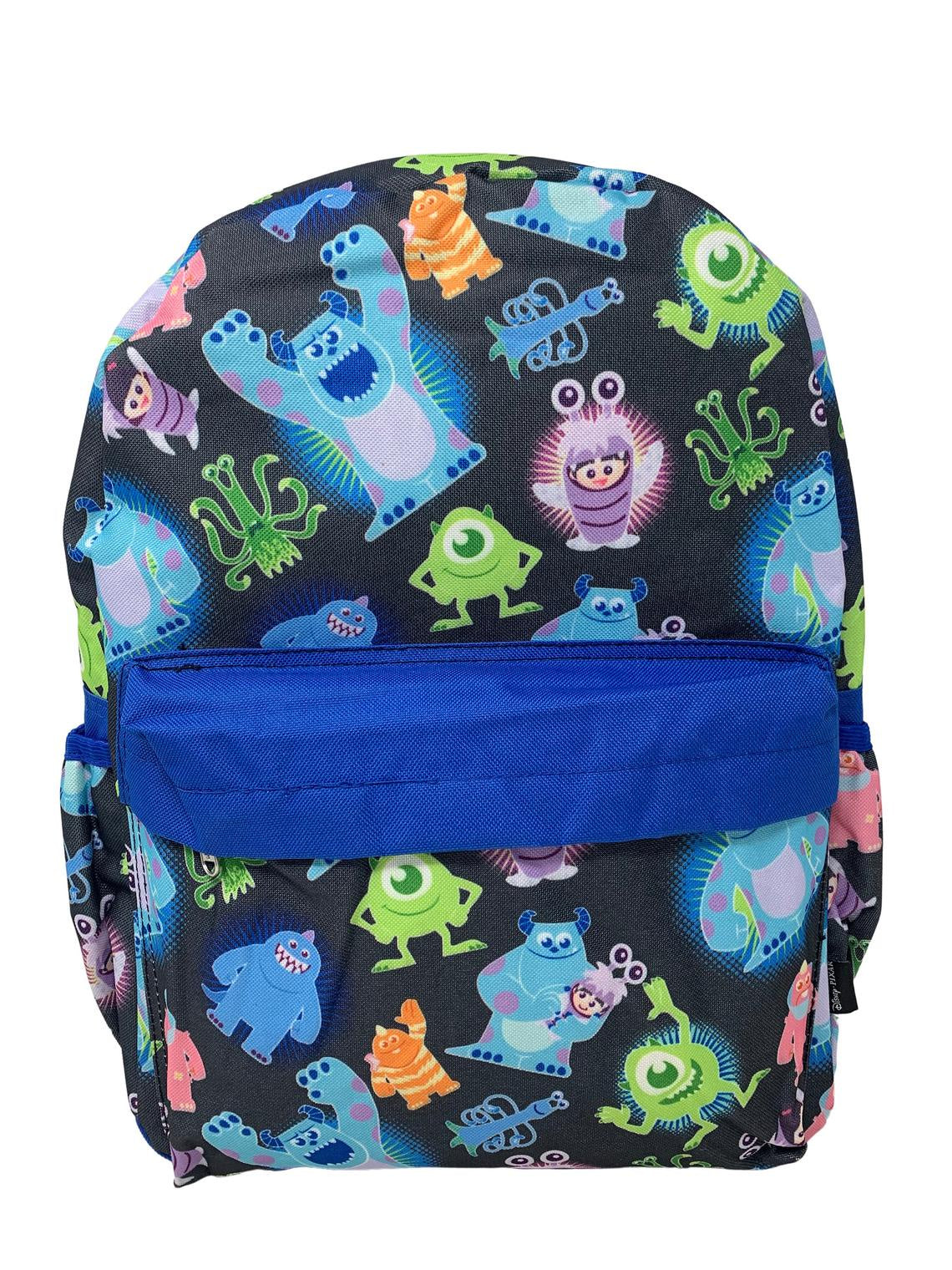 monsters backpack Disney Monsters Inc Allover Print 16" Large School Backpack