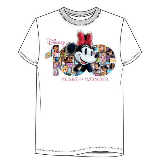 Adult Disney 100 Years of Wonder Minnie White Tee