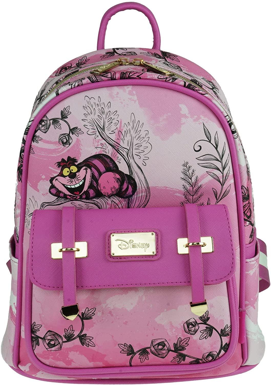 Alice in Wonderland - Cheshire Cat 11" Vegan Leather Mini Backpack