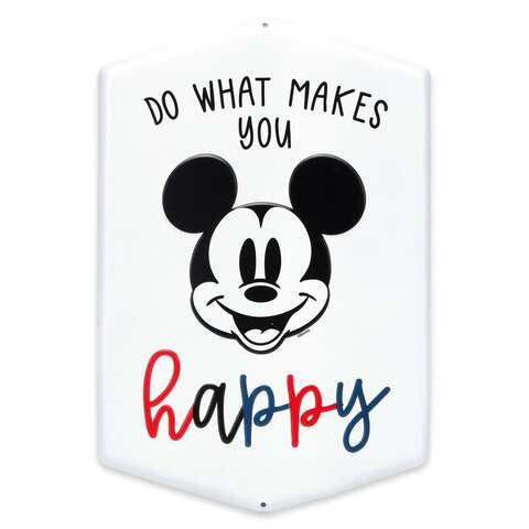 Disney Mickey Mouse Do What Makes You Happy Sign Metal