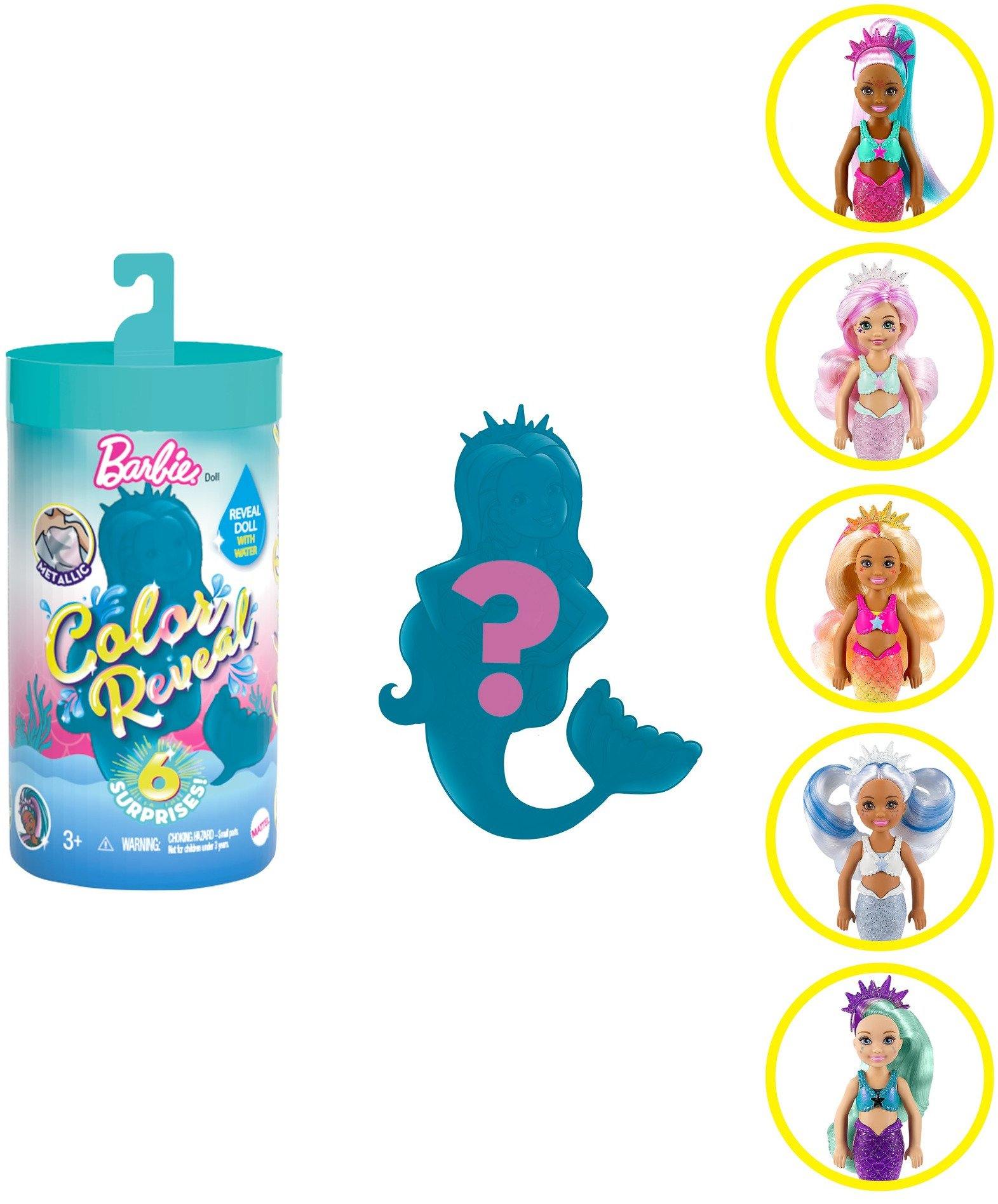 Barbie Color Reveal Chelsea Mermaid Doll With 6 Surprises (Styles May Vary)