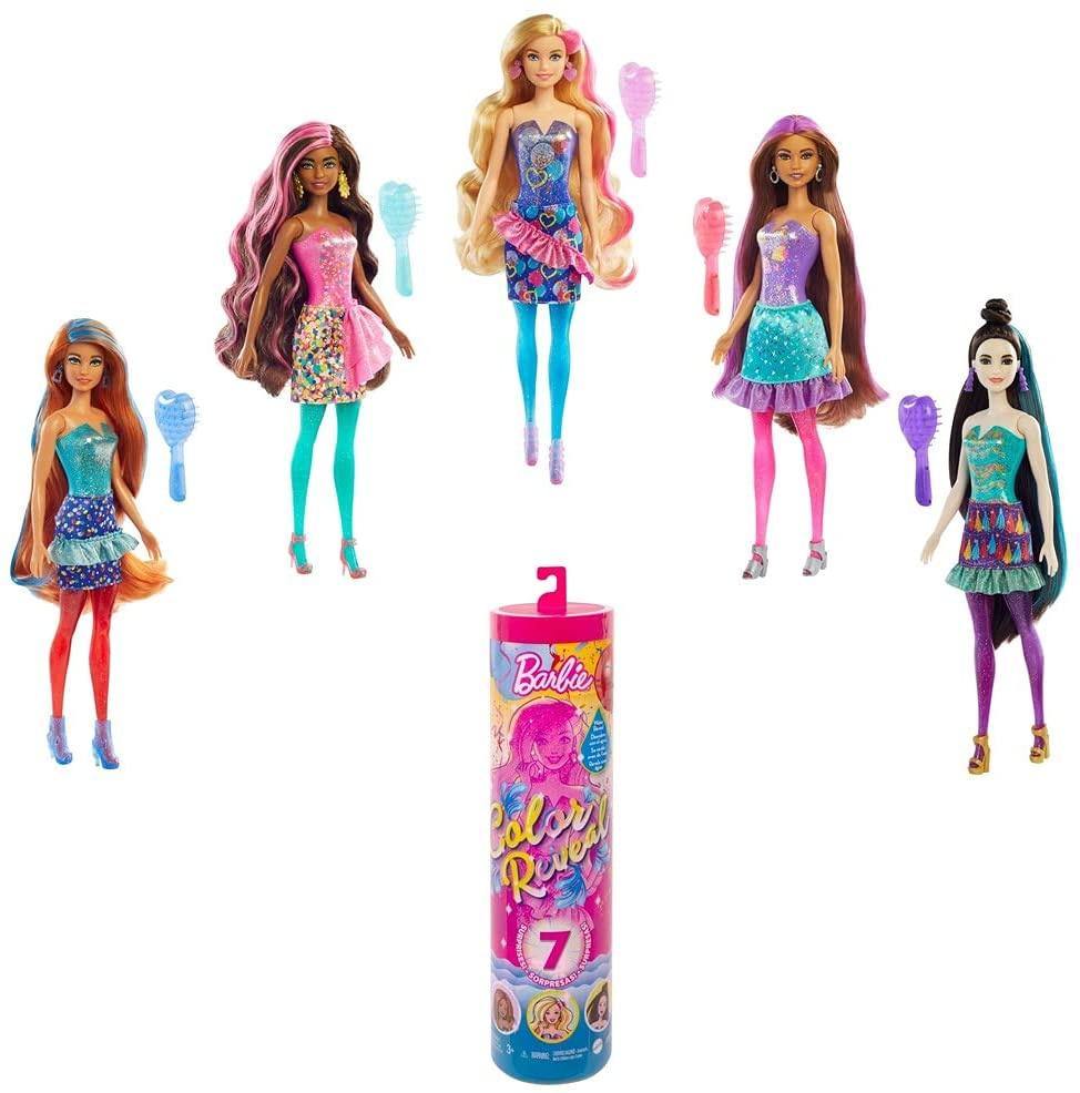 Barbie Color Reveal Doll with 7 Surprises