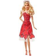 Barbie Signature Collector Celebration Doll Blonde Hair Red Heart Dress Mattel