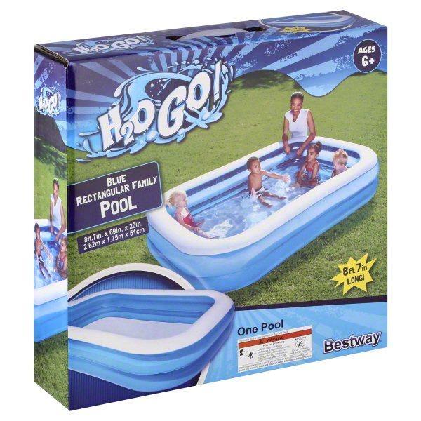 Bestway 8.5' x 69" x 20" Blue Rectangular Family Pool