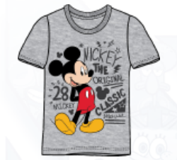 Tee  Heather Gray  Tee Mickey Original