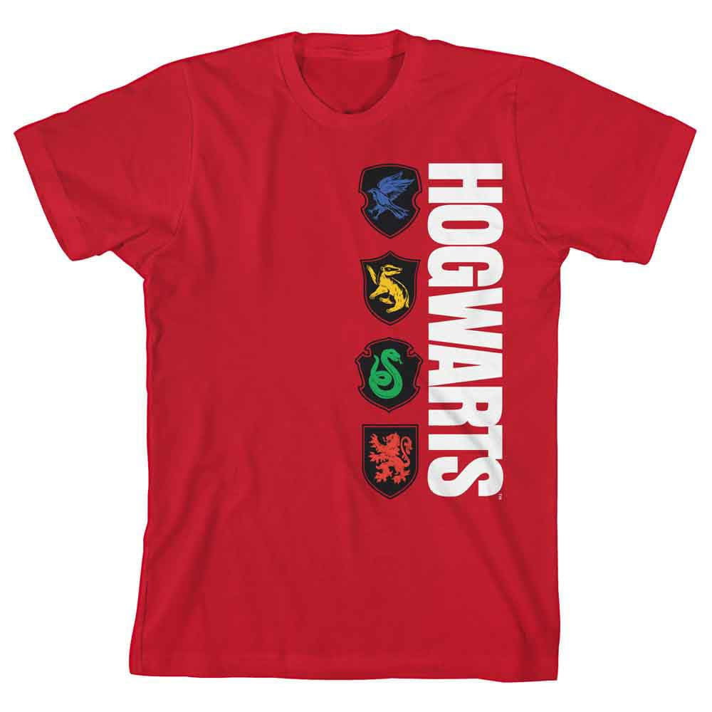 Harry potter 4 Houses Hogwarts Left Chest Hit on Red Boys Tee