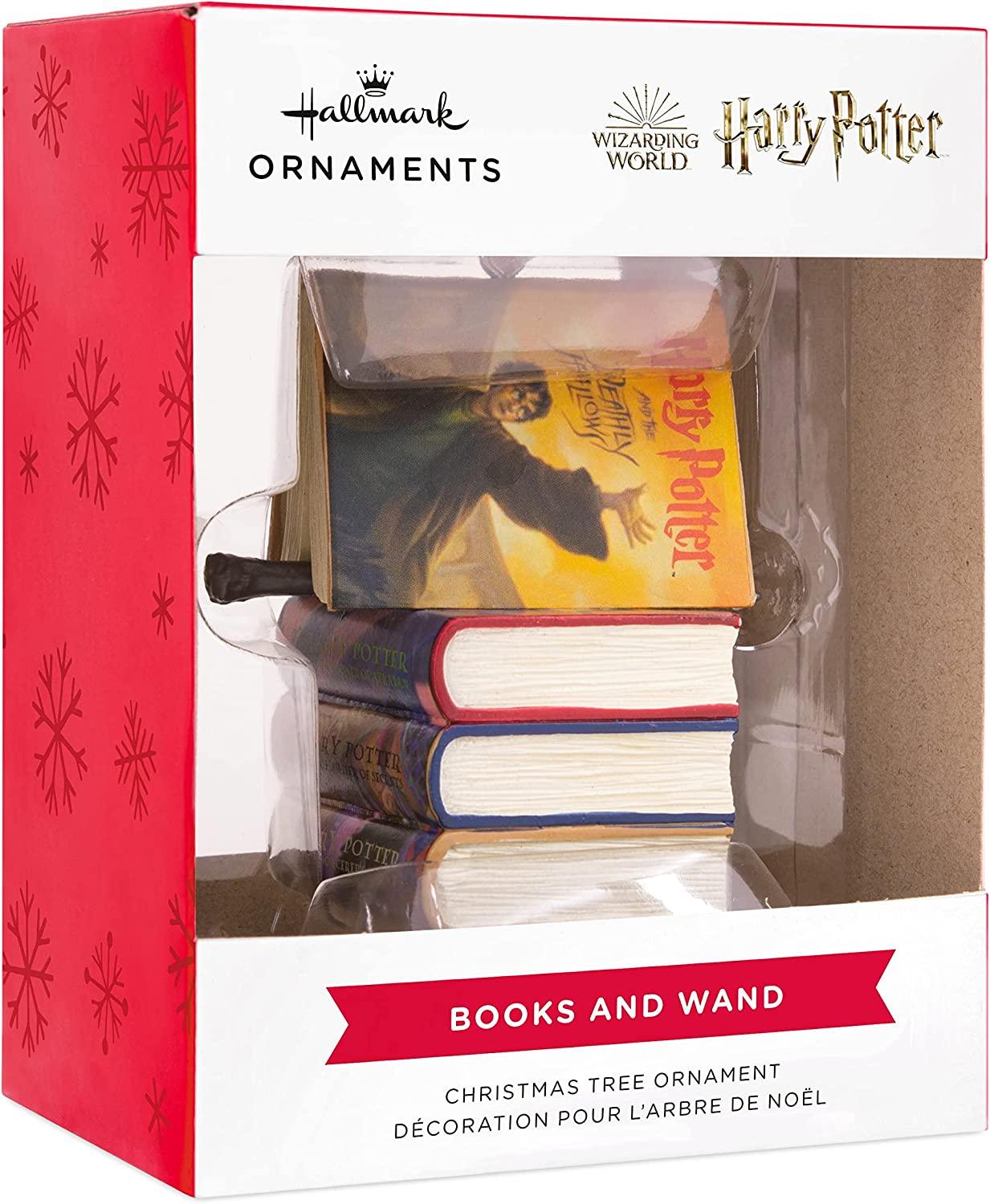 Copy of Hallmark Harry Potter Stacked Books with Wand Christmas Ornament