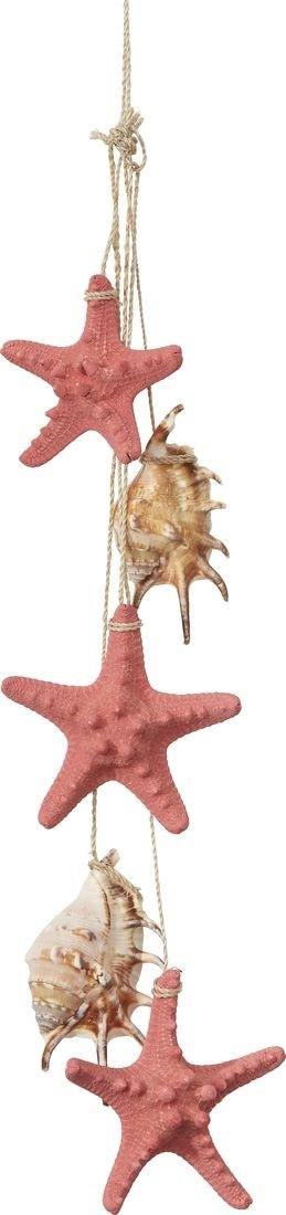 Coral Knobby Starfish And Lambis Mobile 24"