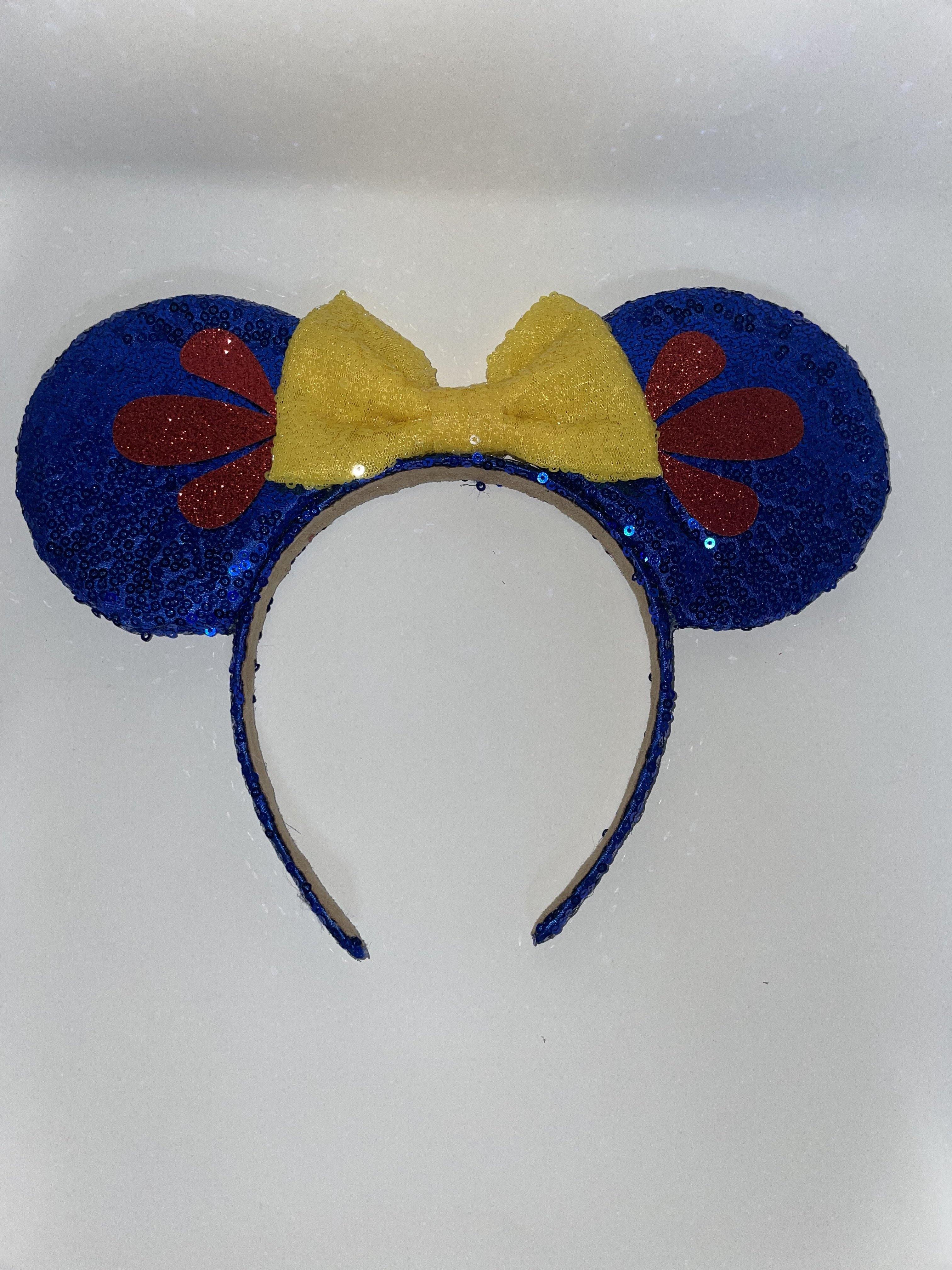 Dark Blue Ears Yellow Bow