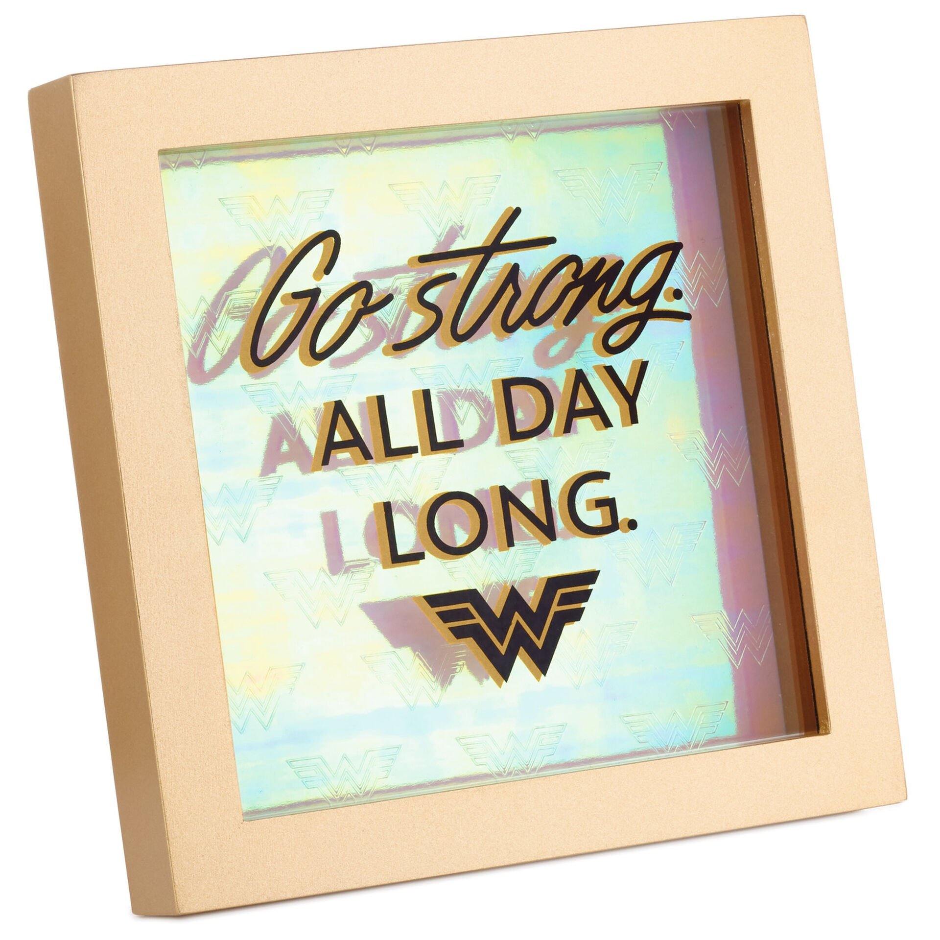 Dc Comics™ Wonder Woman 1984¢ Strong All Day Long Framed Quote Sign, 6.5X6.5