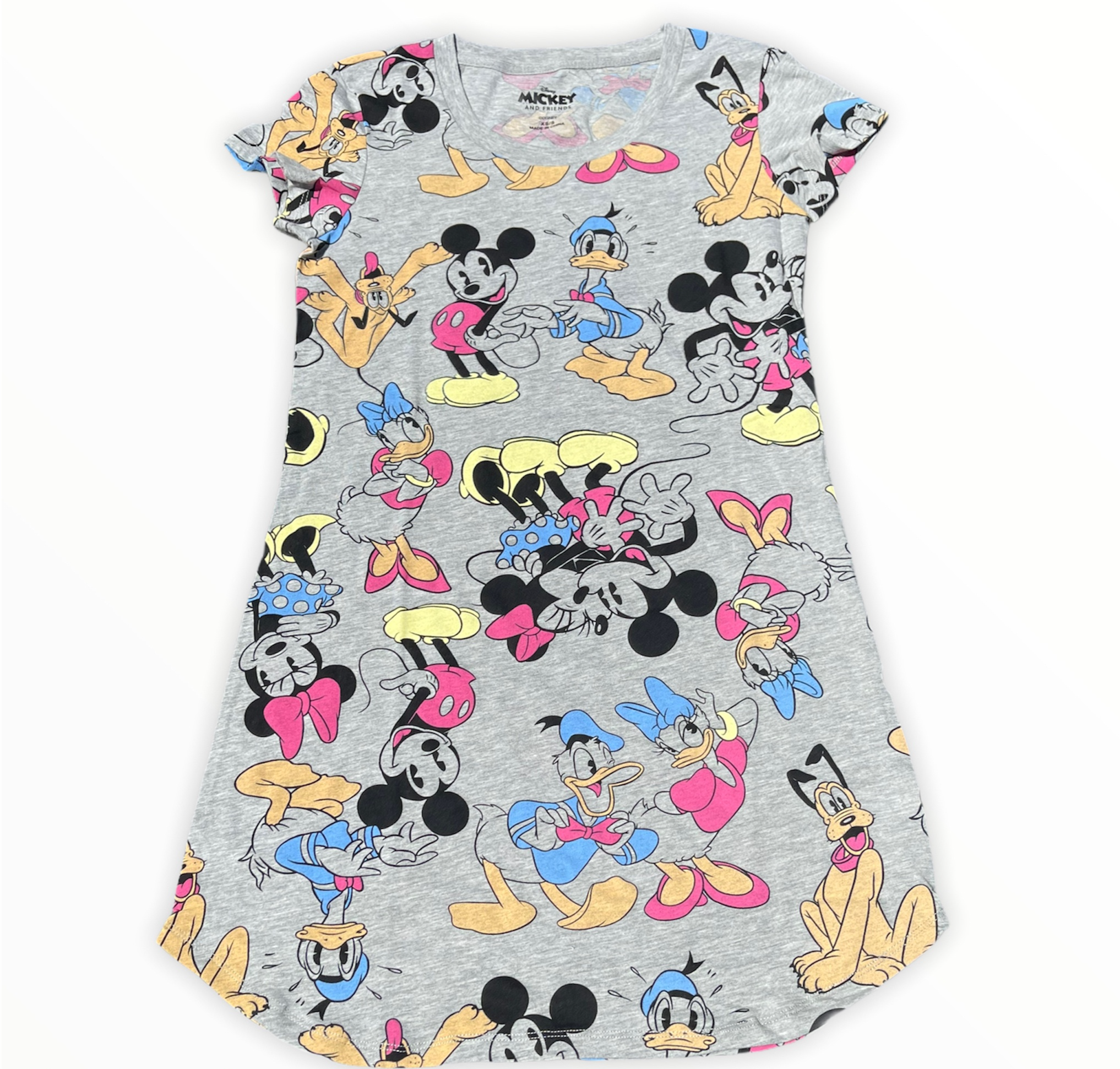 Disney Adult Mickey and Friends Gray Nightgown
