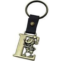 Disney " E " Metal Keychian