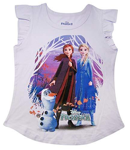 Disney Frozen 2 Girl's Purple Flutter Sleeve Tee Shirt