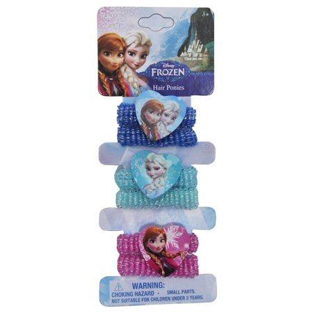 Disney Frozen Anna Elsa Set of 6 Hair Ponies Ties