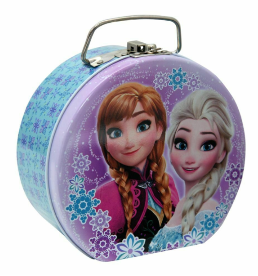Disney Frozen Semi-round Shaped Tin Box With Clasp & handle