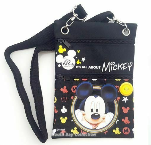 Disney It's All About Mickey Black Passport Bag