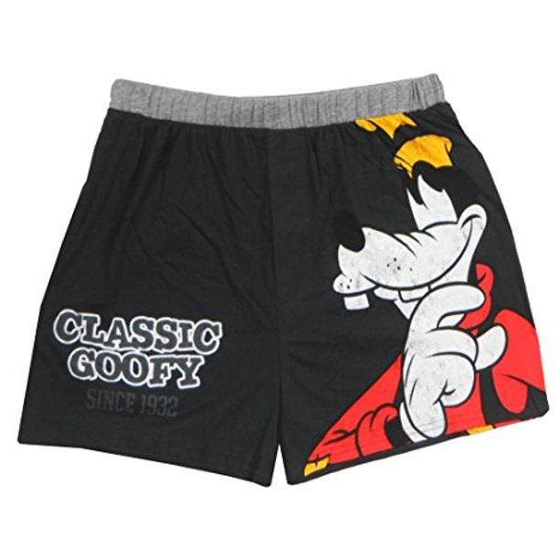 Disney Men's Classic Goofy Boxers Charcoal