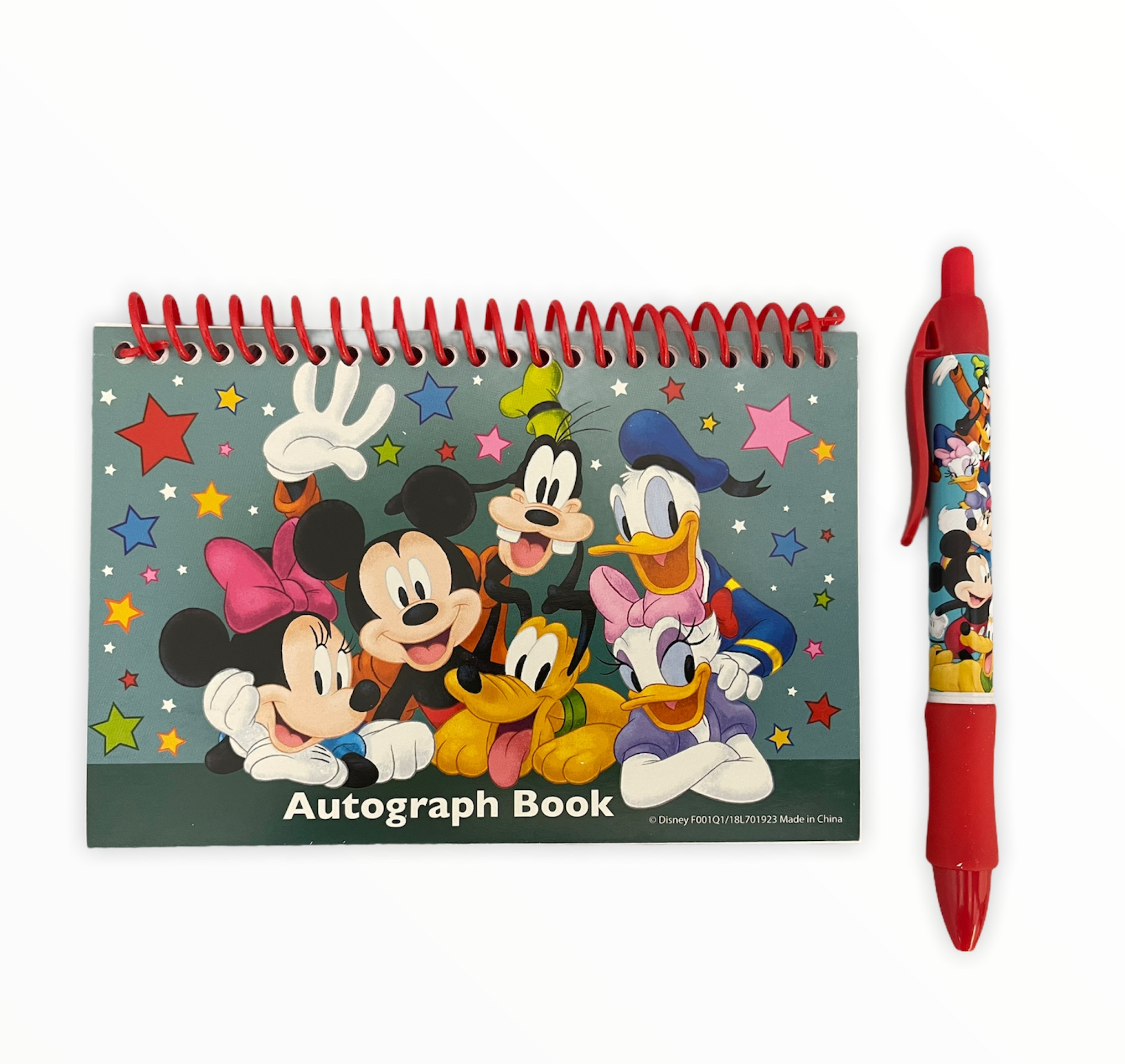 Disney Mickey And Friends   Autograph Book With Pen