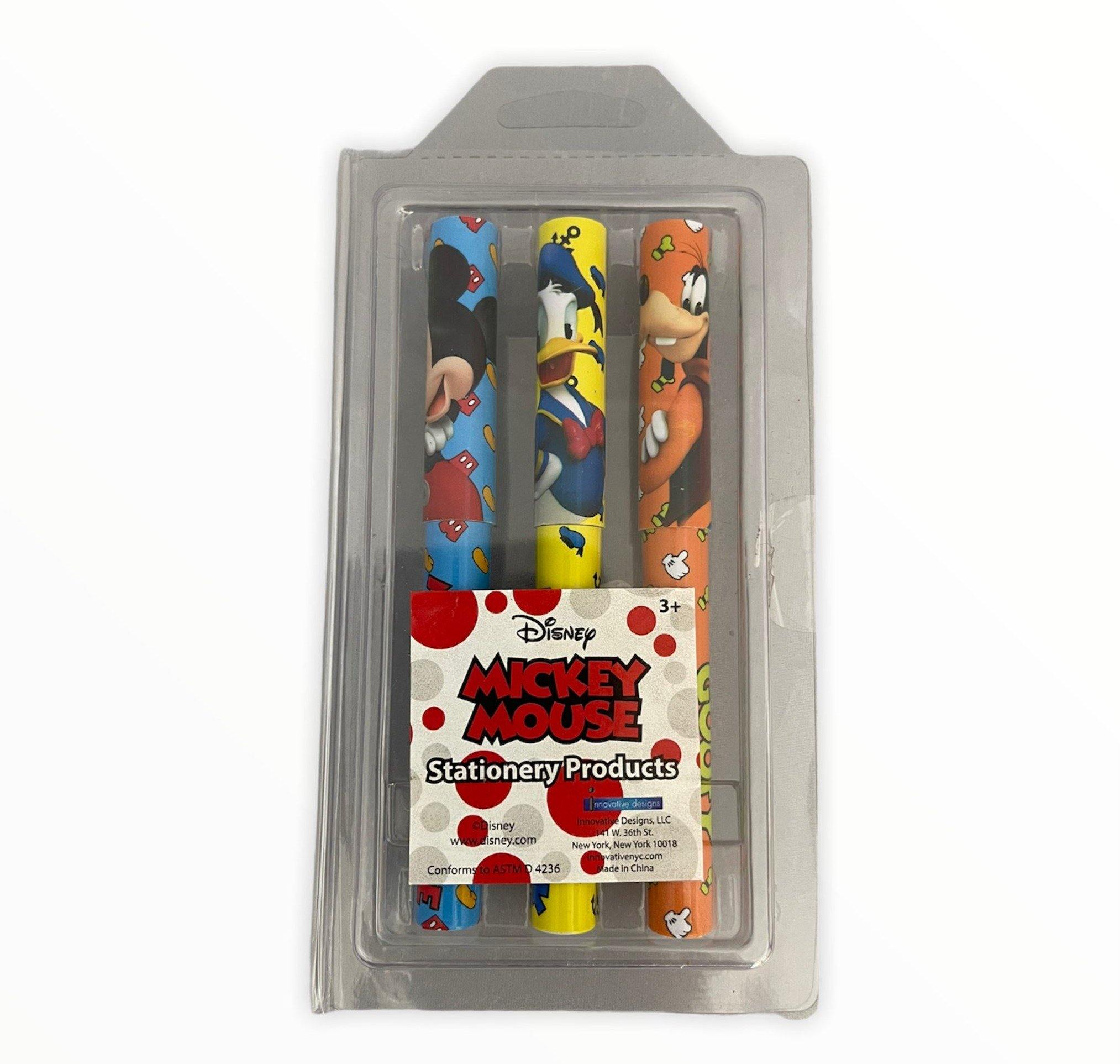 Disney Mickey, Donald and Goofy 3 Pack Pen Set