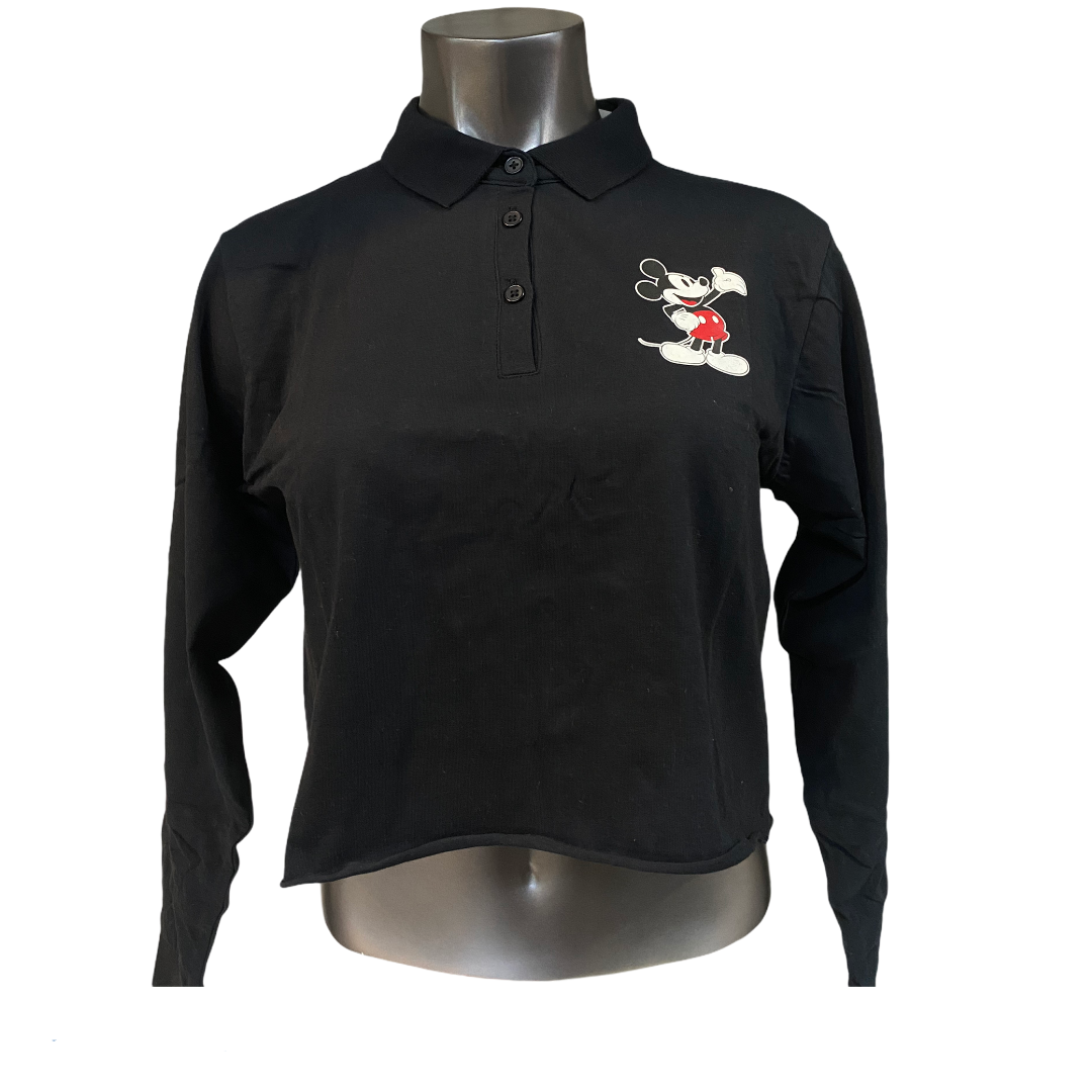 Disney Mickey Mouse Junior Polo Crop Top