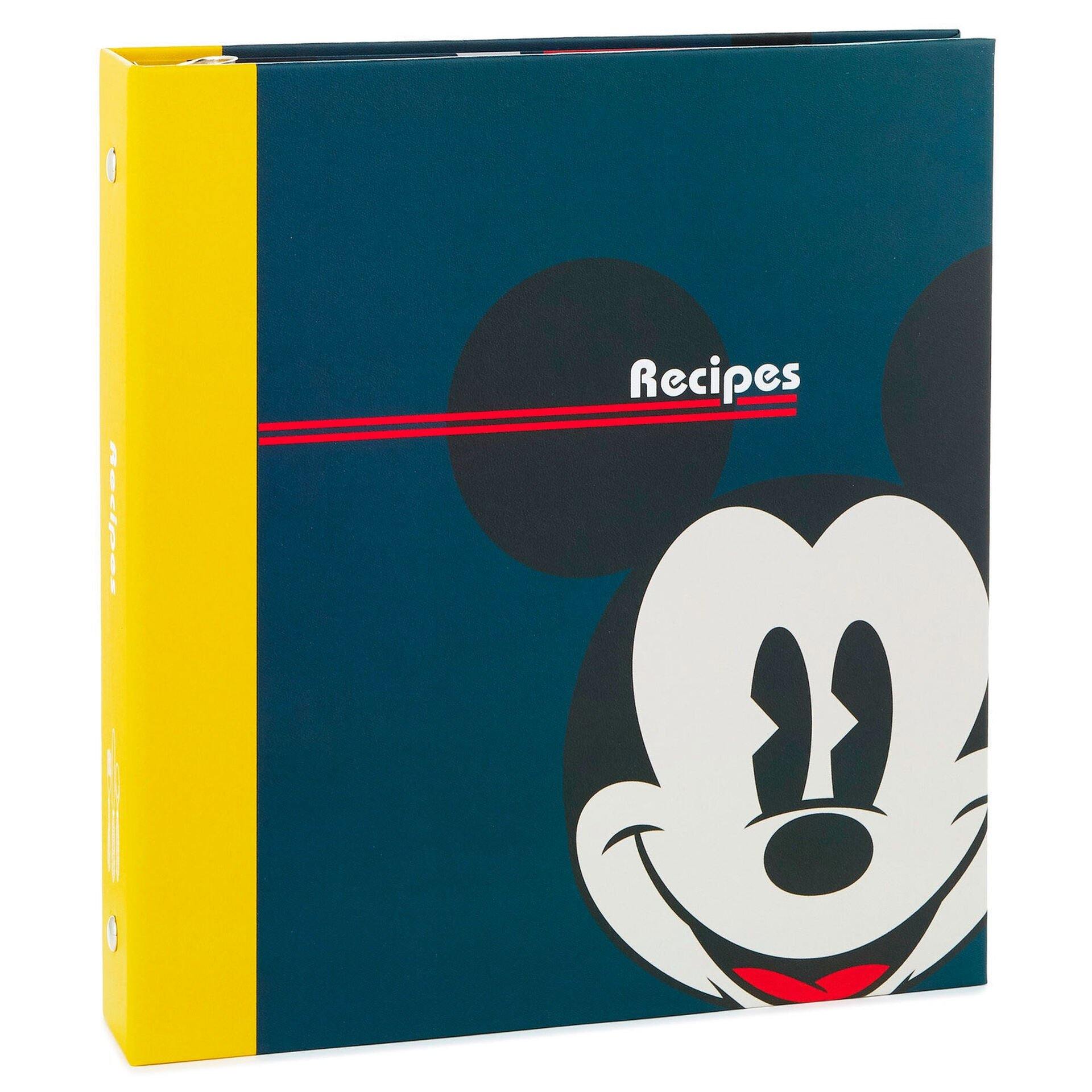Disney Mickey Mouse Retro Pattern Recipe Organizer Book