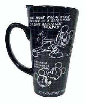 Disney Mickey Mouse Sketchbook Black Ceramic Travel Mug
